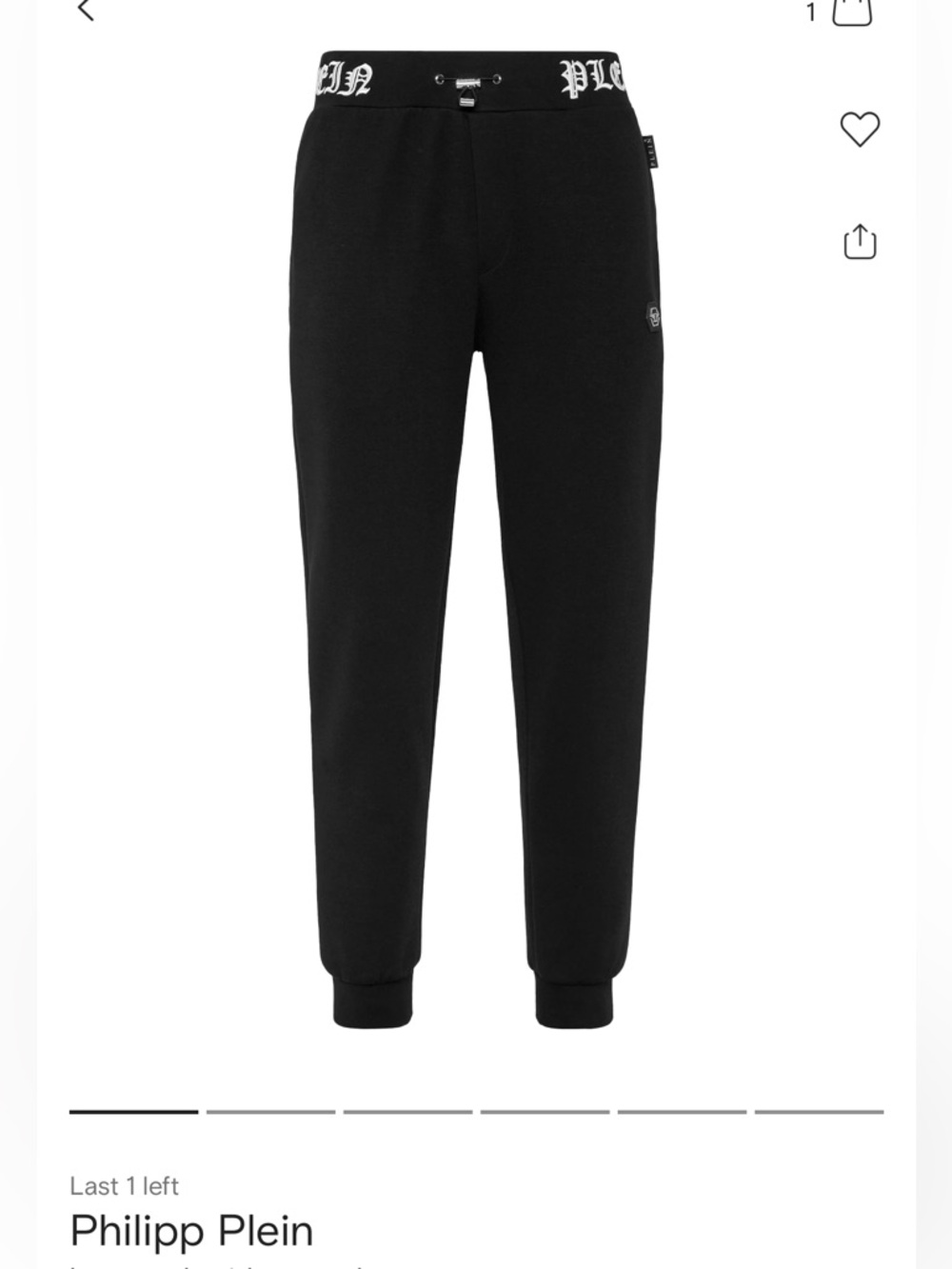Philipp Plein Black Logo-Trim Jogger Sweatpants
